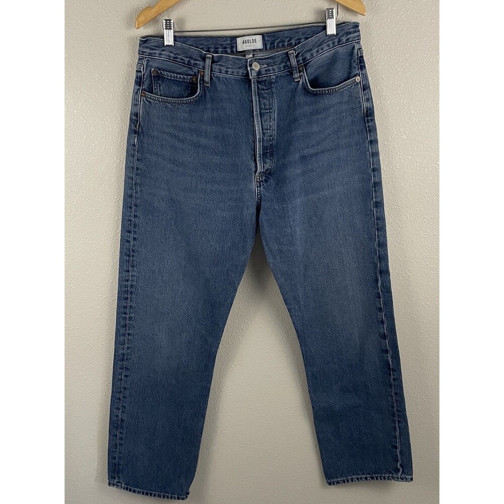 Agolde Womens 32 90’s Pinch Waist High Rise Straight Jean Organic Cotton